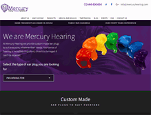 Tablet Screenshot of mercuryhearing.com